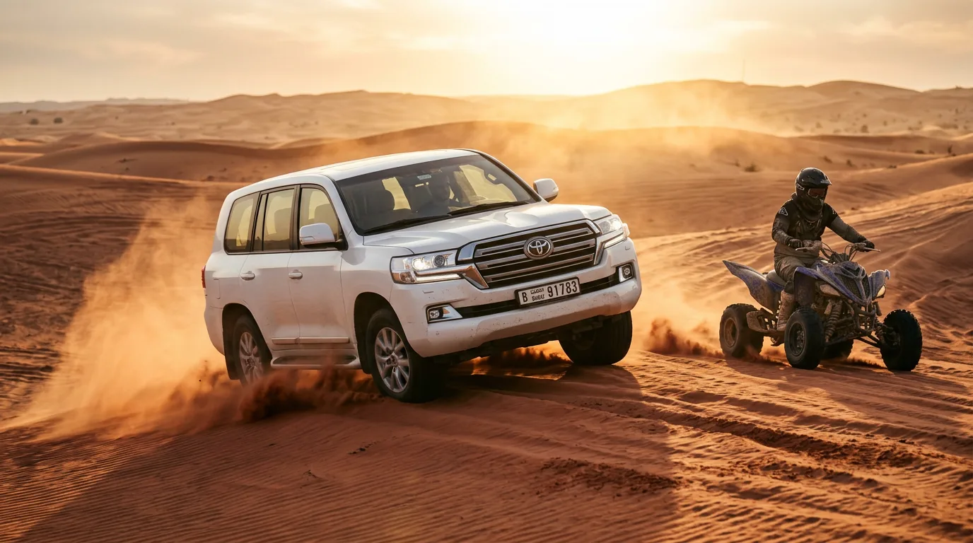 Morning Desert Safari With Land Cruiser 4×4 + 30 Min ATV Quad Bike