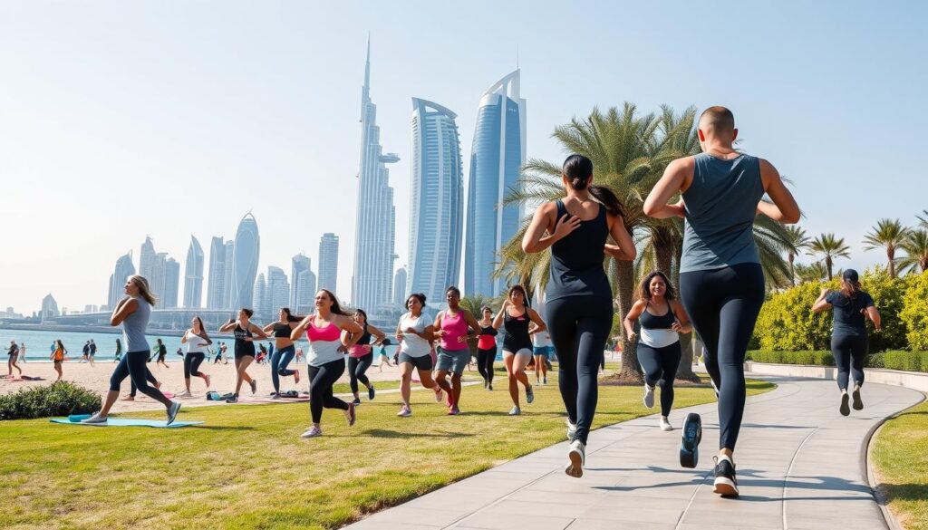 Outdoor fitness in Dubai