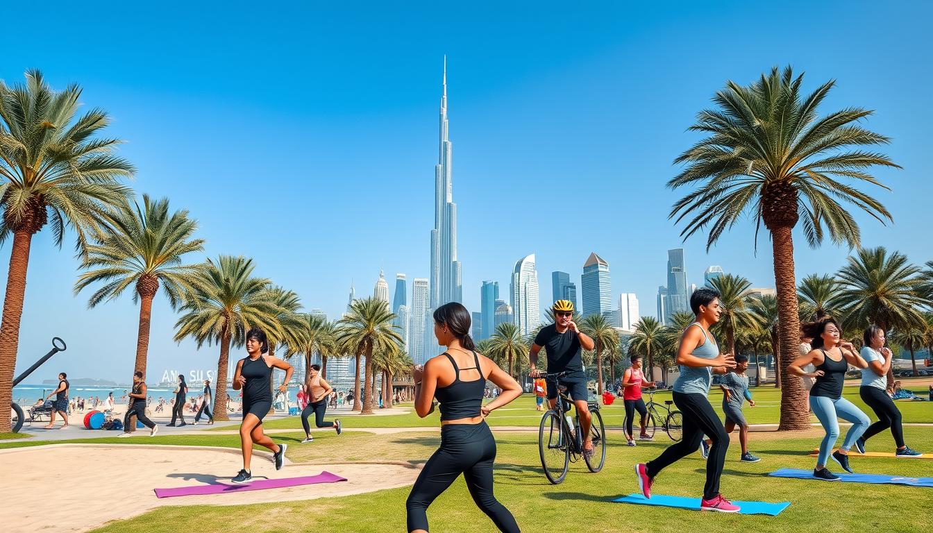 Outdoor fitness in Dubai