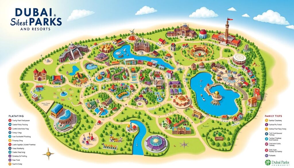 Dubai Parks and Resorts map