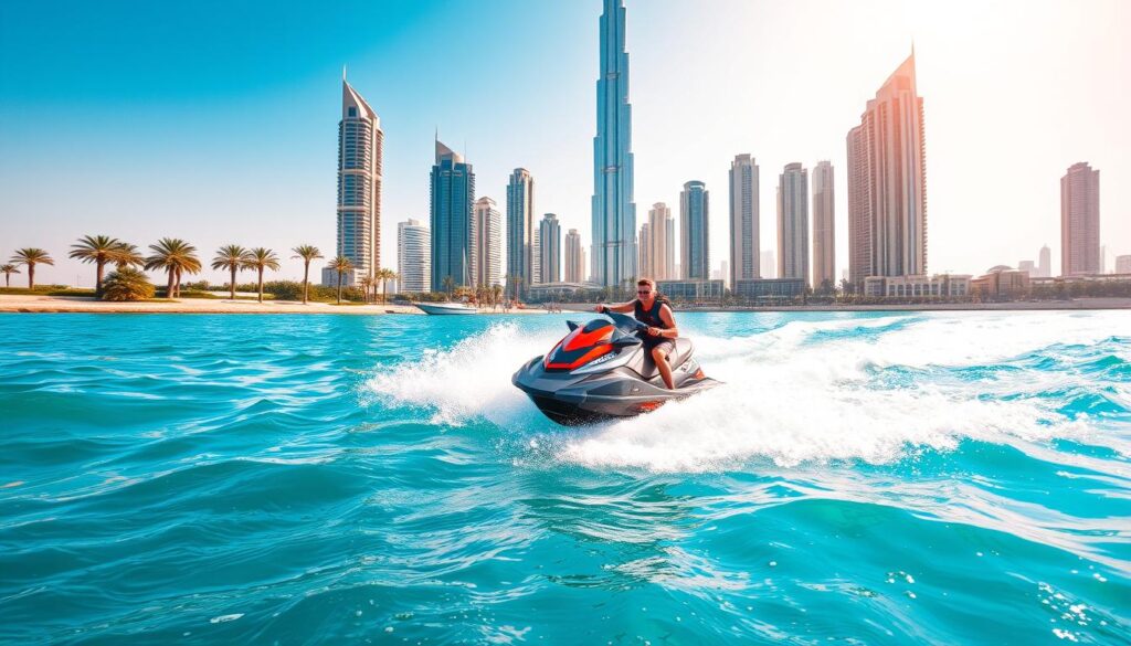 Jet skiing in Dubai