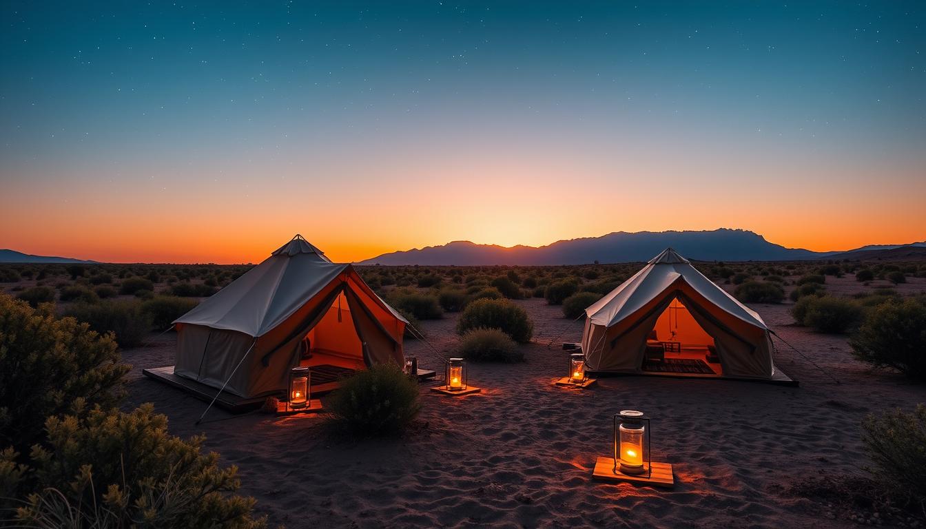 Zero-impact desert camping Dubai