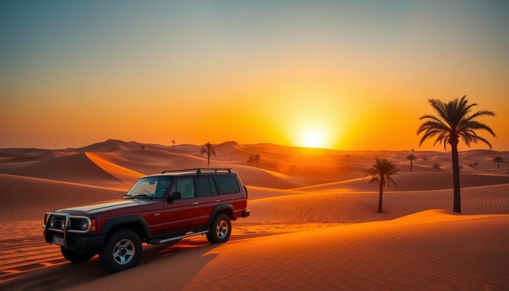 Desert safari pickup near Emirates Hills Dubai