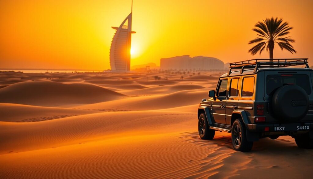 Desert safari pickup near Palm Jumeirah Dubai