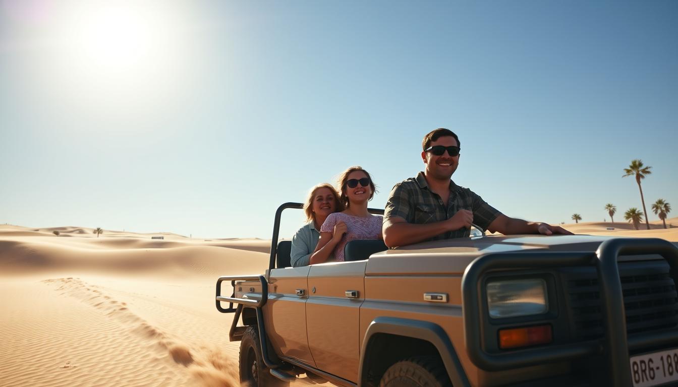 family desert safari Land Cruiser Dubai