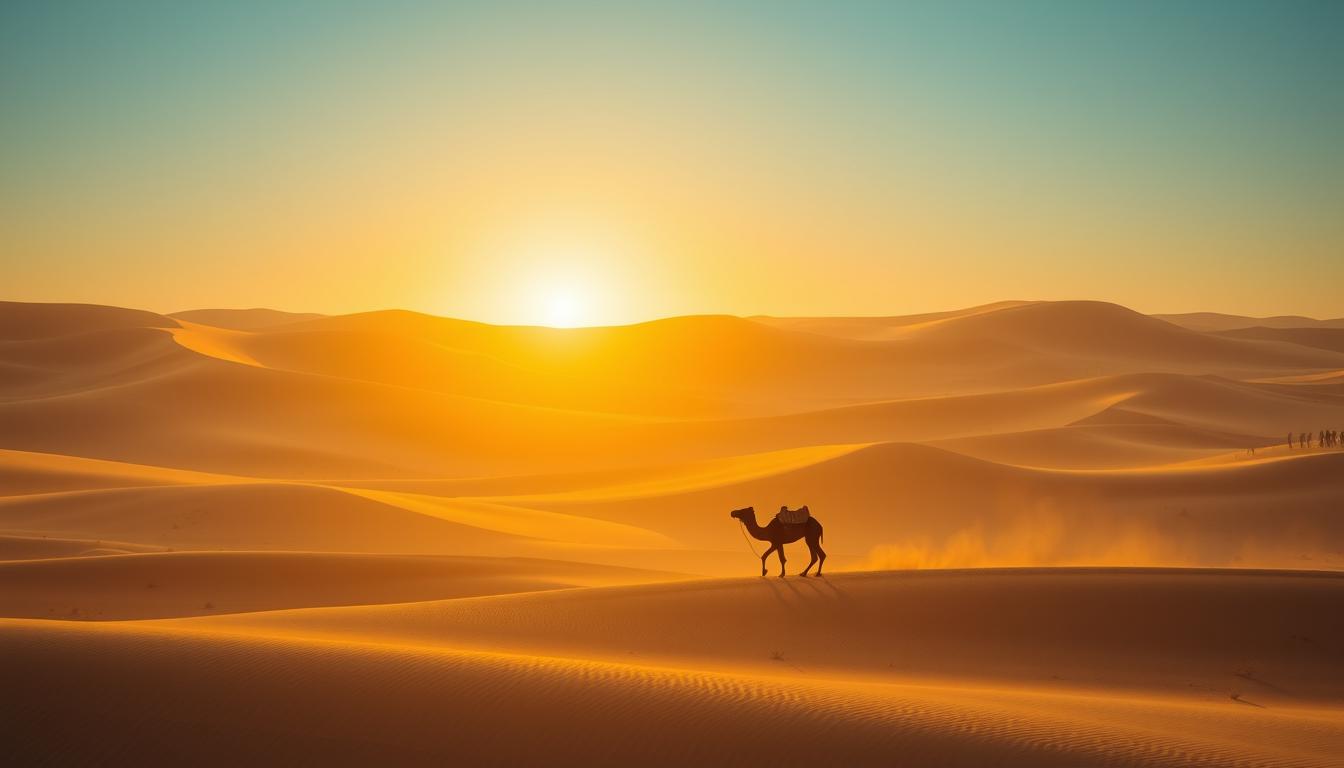 Camel Riding in a Morning Desert Safari