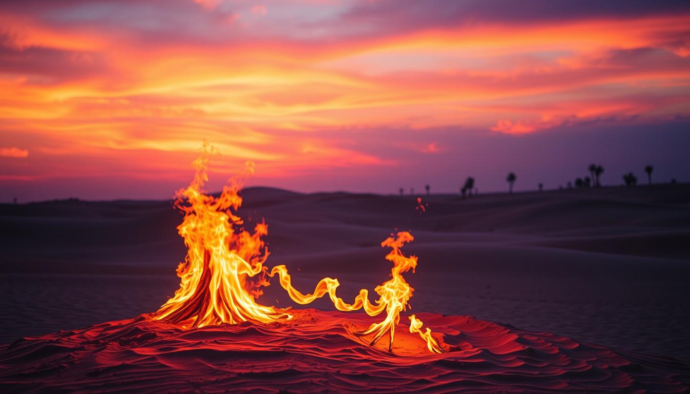 Evening Desert Safari: Live Fire Shows to Amaze You