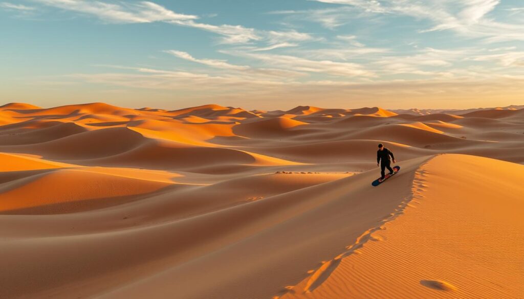 Sandboarding Fun in Evening Desert Safaris