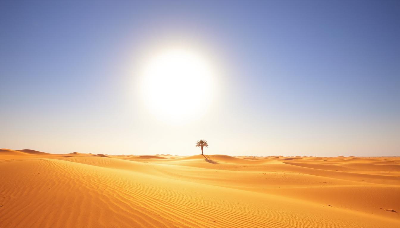 How hot is Dubai desert?