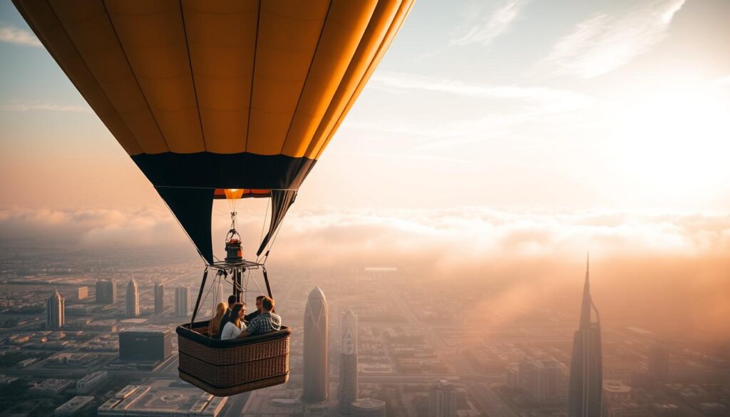 How long is the hot air balloon ride in Dubai?