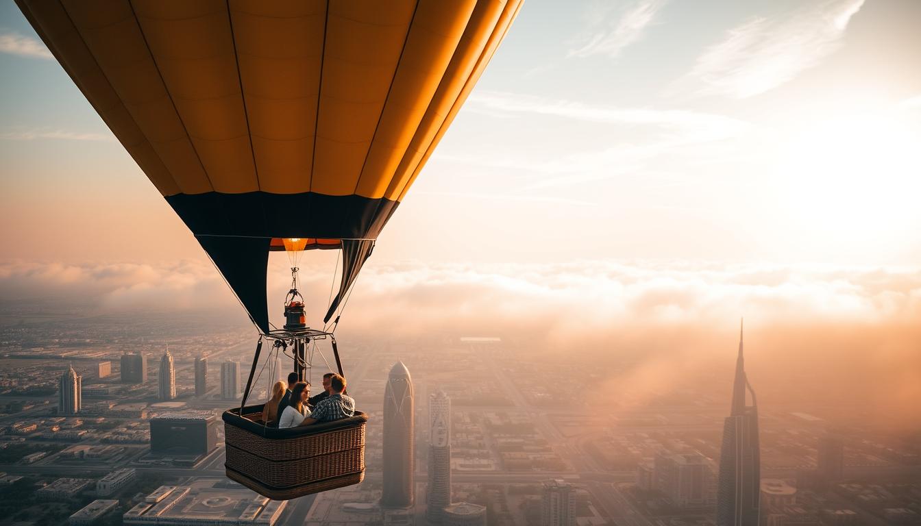 How long is the hot air balloon ride in Dubai?