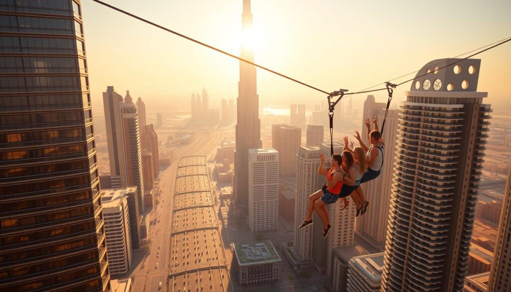 How much does it cost to zipline in Dubai?