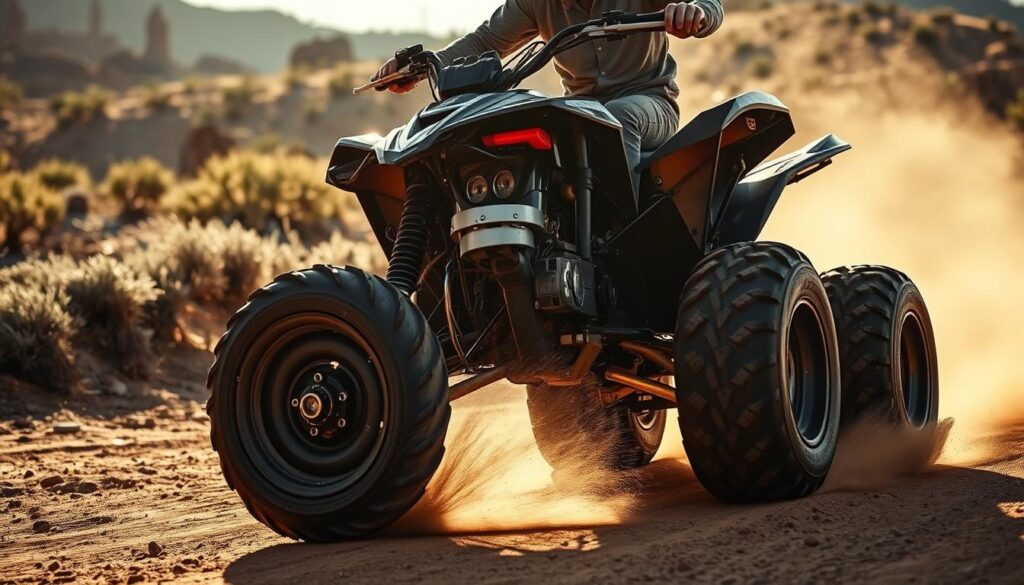 How to brake on a quad bike?