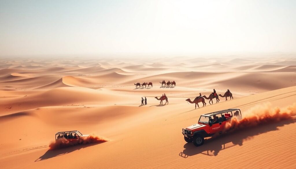 What is the difference between dune bashing and desert safari?