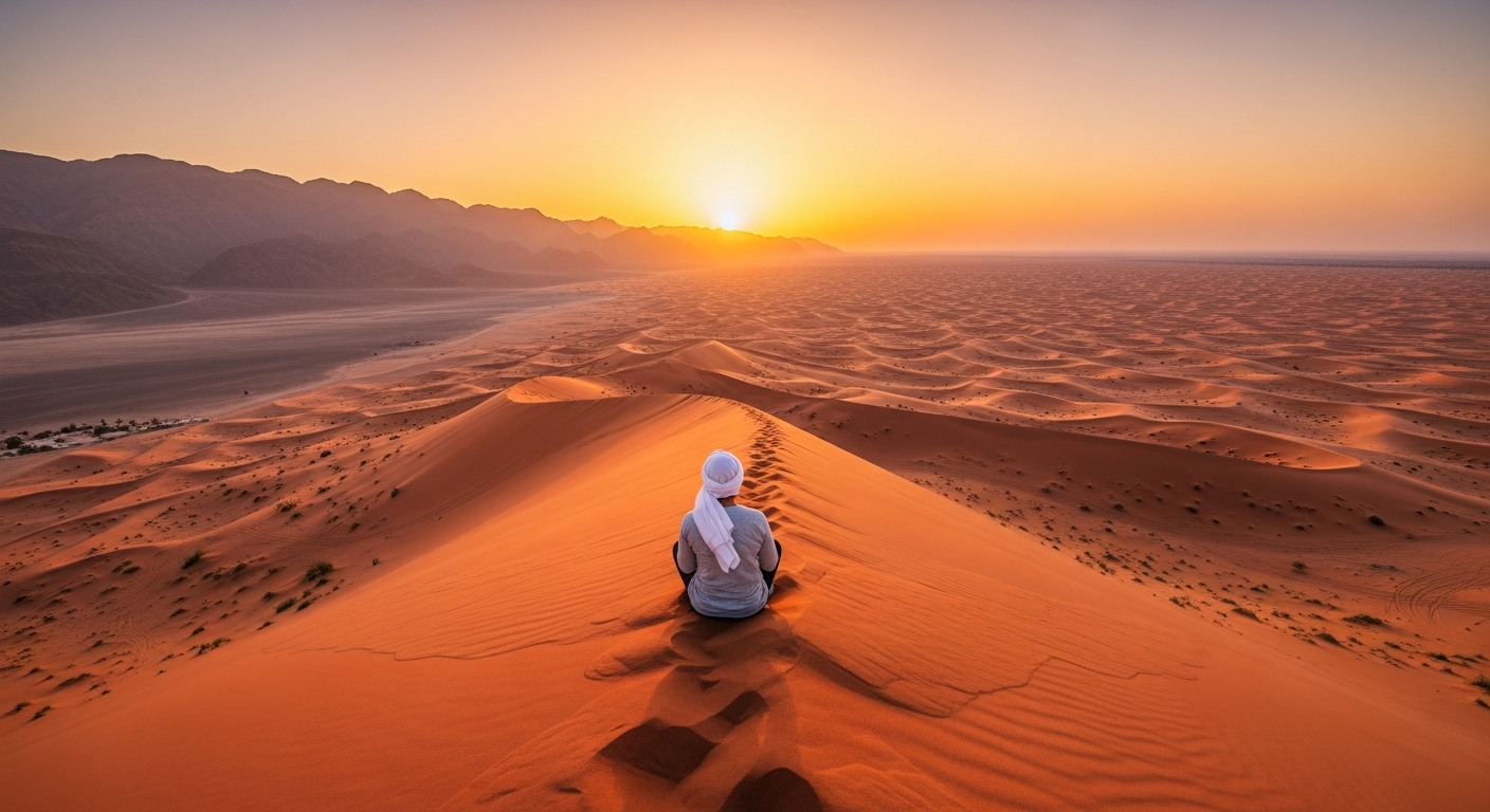Sunrise over RAK desert