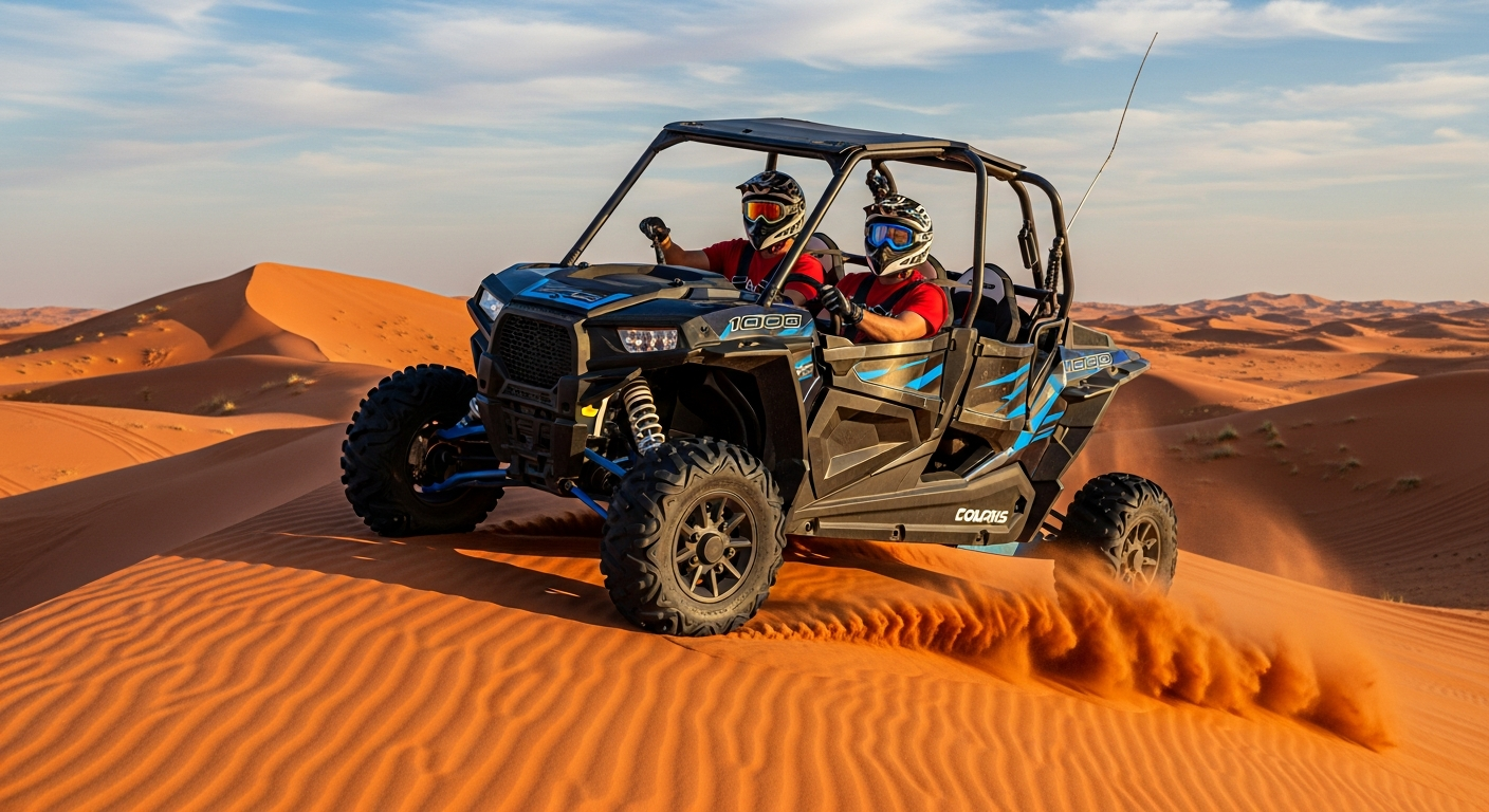 Morning dune buggy Dubai Lahbab Red Dunes