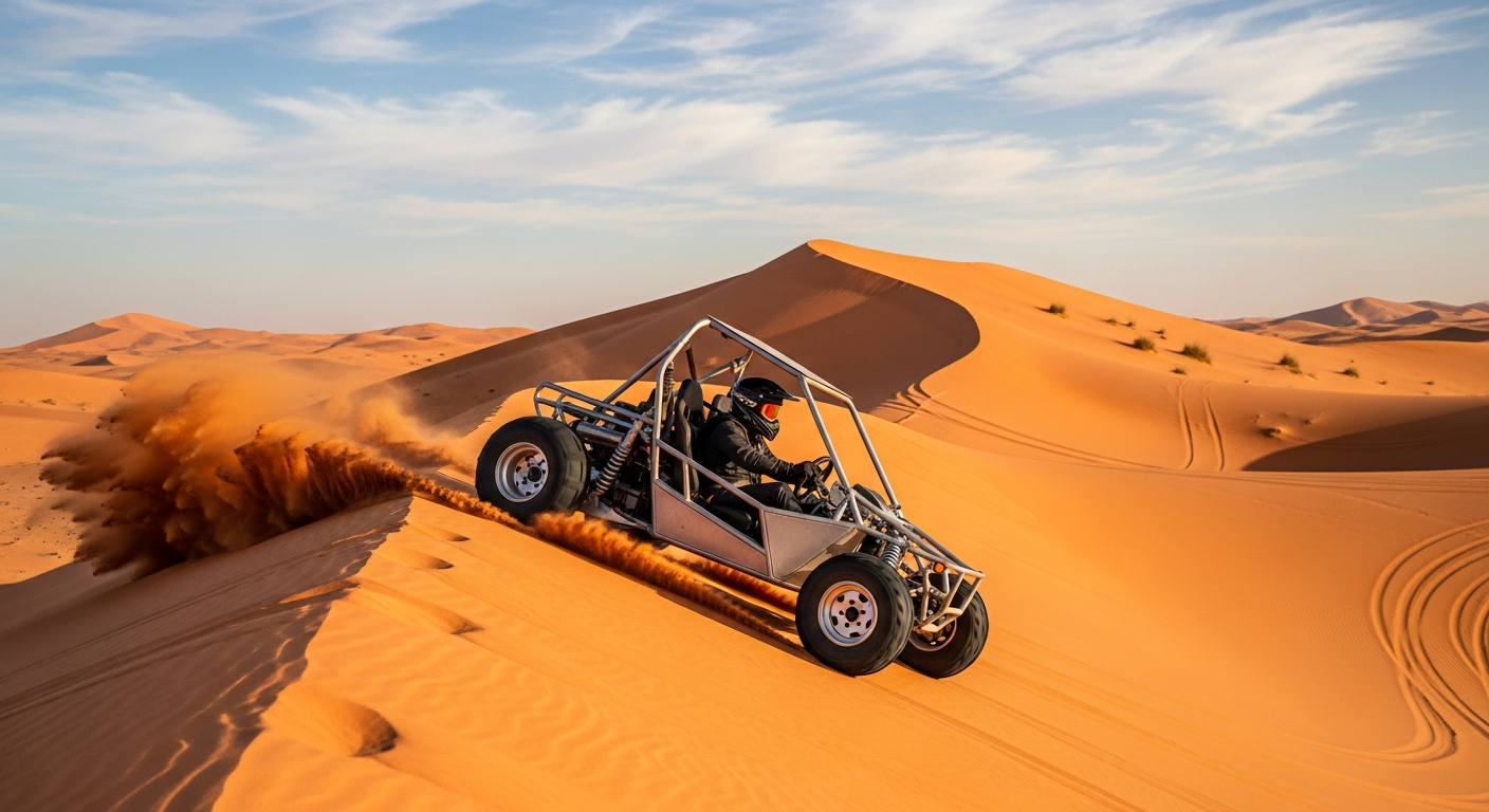 Dune buggy Dubai desert adventure Polaris RZR